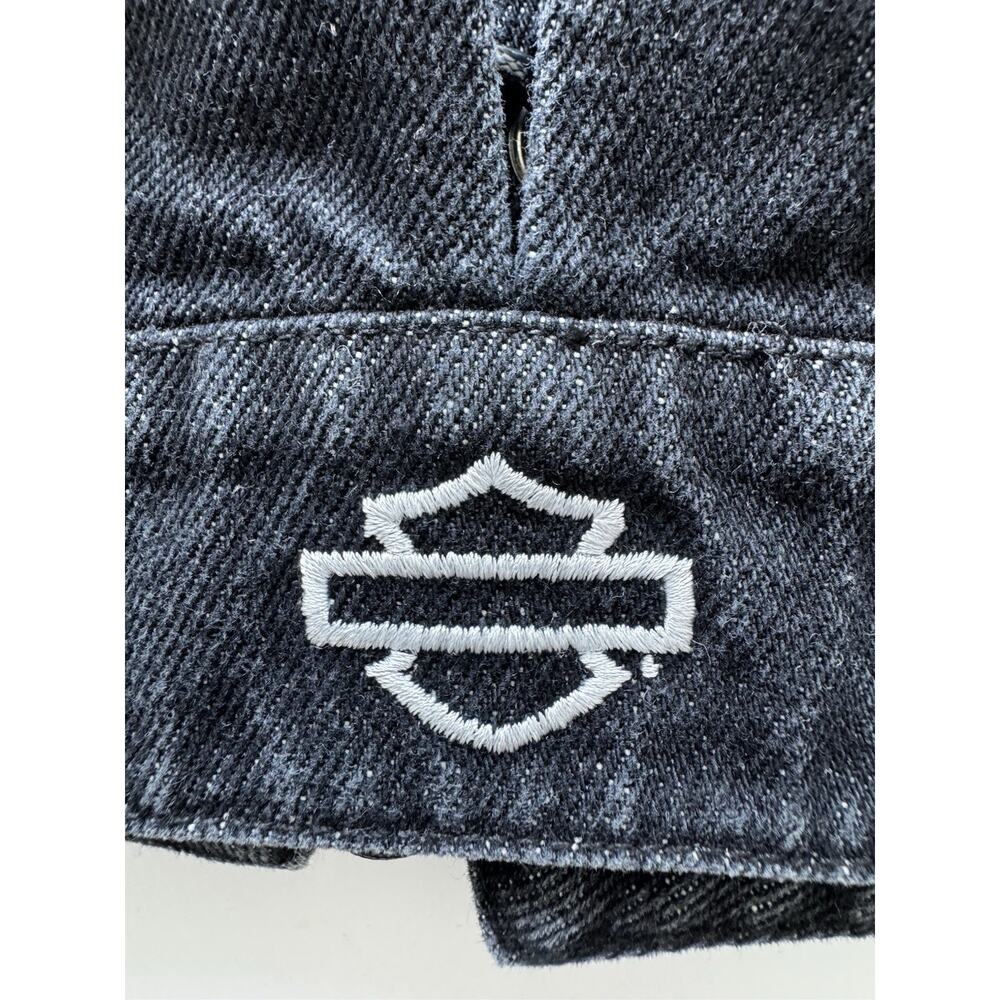 Darc Sport Harley Davidson colab black denim halter crop top Medium - Picture 4 of 8